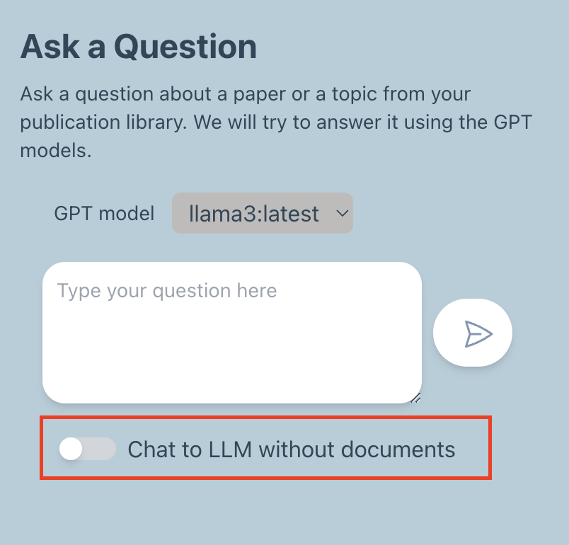 MyGPT chat without documents