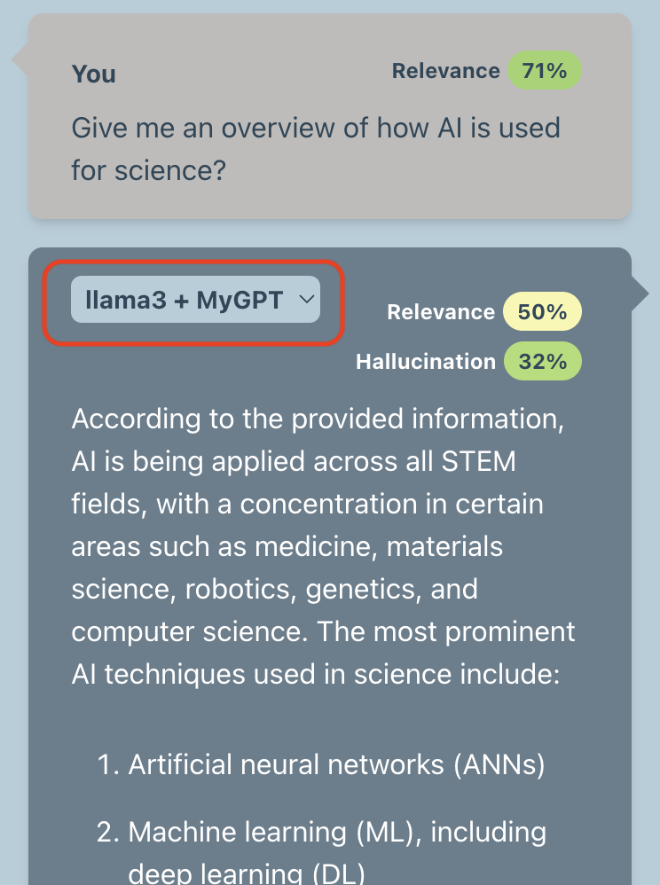 MyGPT chat without documents